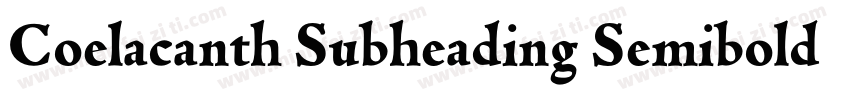 Coelacanth Subheading Semibold字体转换